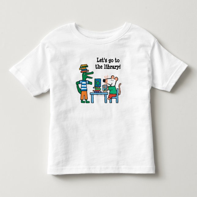 Maisy and Friends Enjoy the Library Toddler T-shirt (Front)