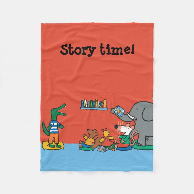 Maisy and Friends Laugh at Story Time Fleece Blanket (Front)