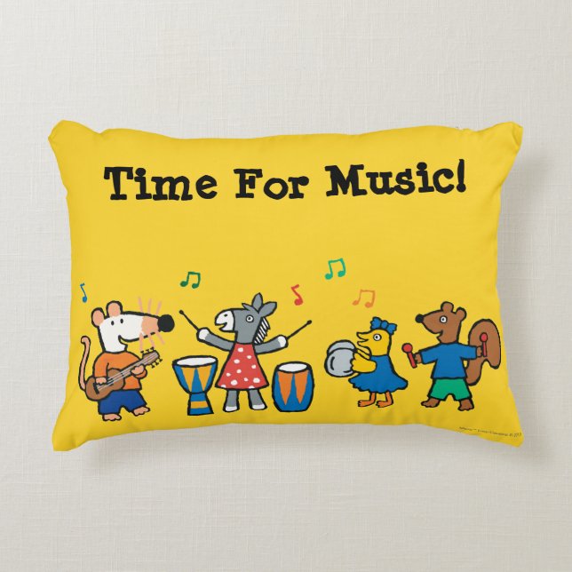 Maisy and Friends Play in the Band Accent Pillow (Front)