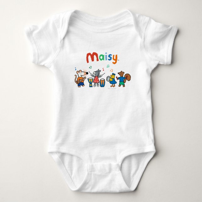 Maisy and Friends Play in the Band Baby Bodysuit (Front)