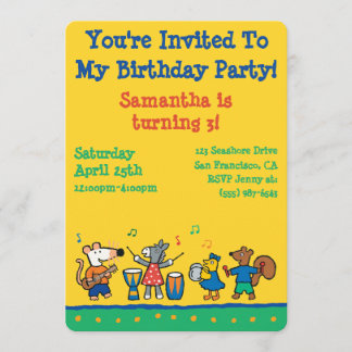 Maisy and Friends Play in the Band Invitation