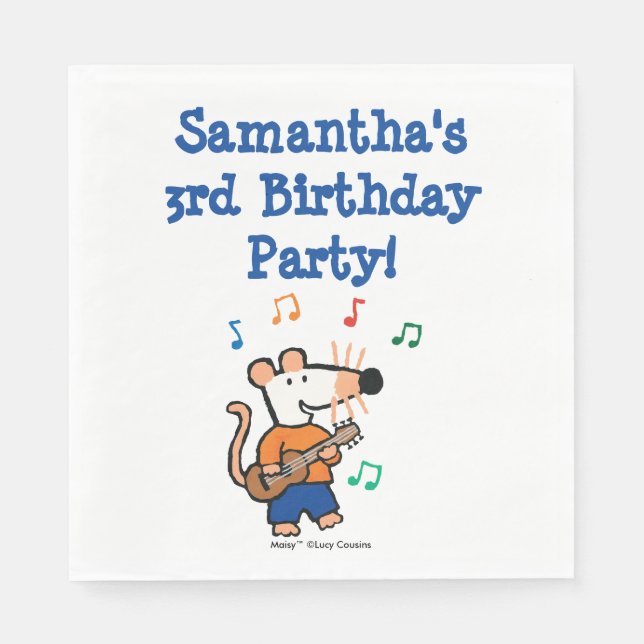 Maisy and Friends Play in the Band Paper Napkins (Front)