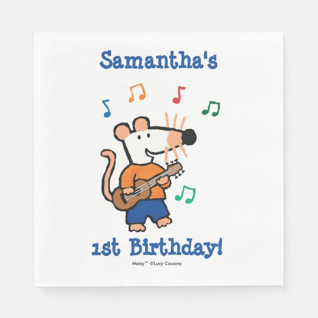 Maisy and Friends Play in the Band Paper Napkins (Front)