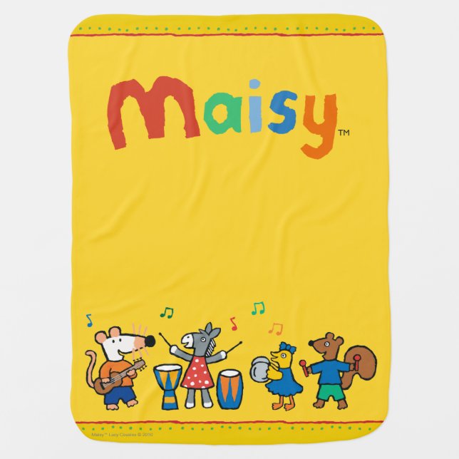 Maisy and Friends Play in the Band Receiving Blanket (Front)