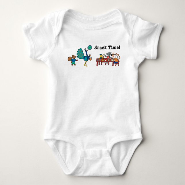 Maisy and Friends Preschool Snack Time Baby Bodysuit (Front)