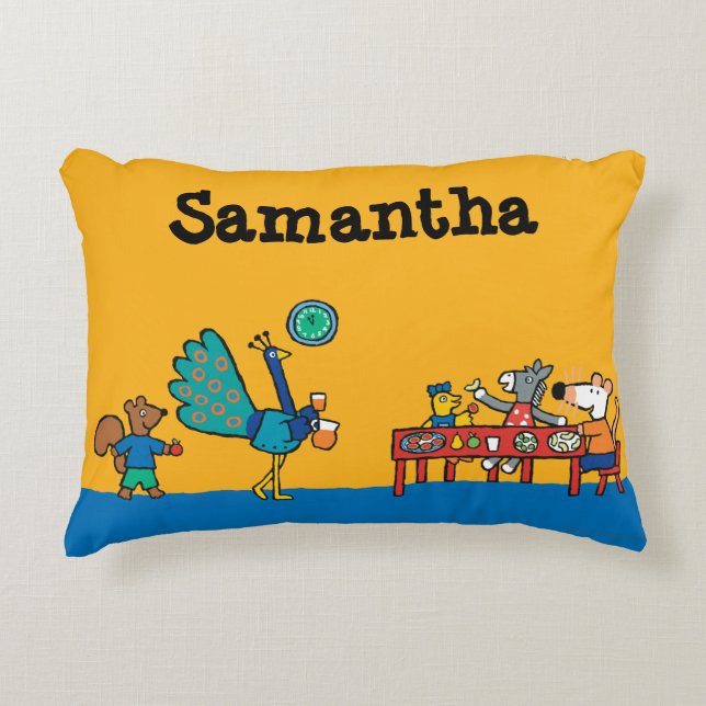 Maisy and Friends Preschool Snack Time Decorative Pillow (Front)
