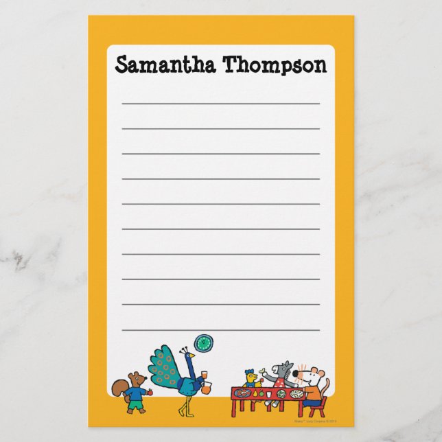 Maisy and Friends Preschool Snack Time Stationery (Front)