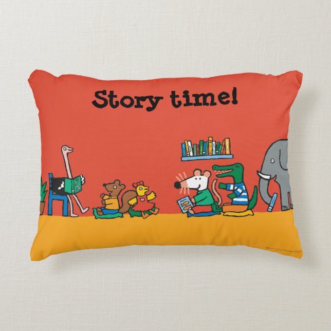 Maisy and Friends Read Together Accent Pillow (Front)
