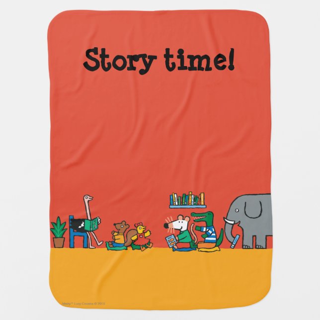 Maisy and Friends Read Together Swaddle Blanket (Front)