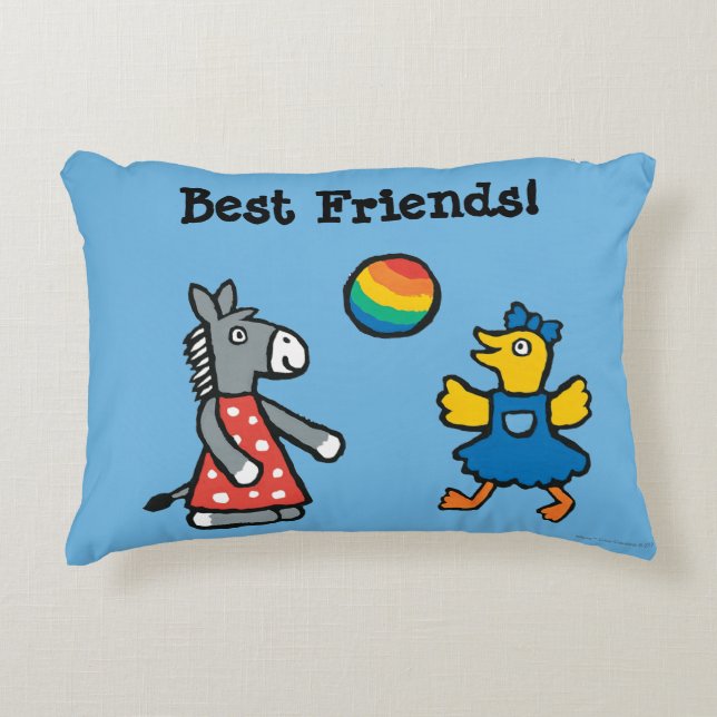 Maisy at Preschool with Friends on the Playground Accent Pillow (Front)