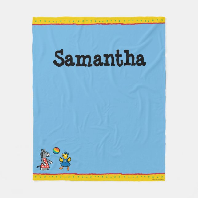 Maisy at Preschool with Friends on the Playground Fleece Blanket (Front)