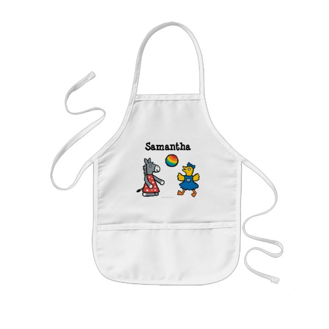 Maisy at Preschool with Friends on the Playground Kids' Apron (Front)