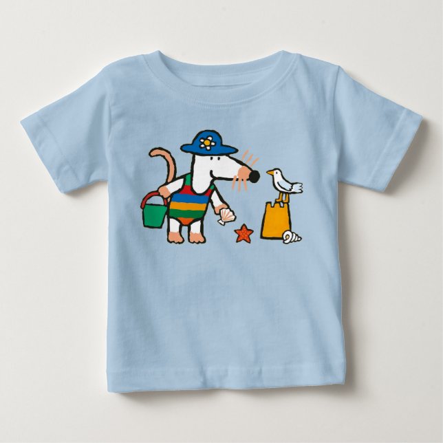 Maisy at the Beach Baby T-Shirt (Front)