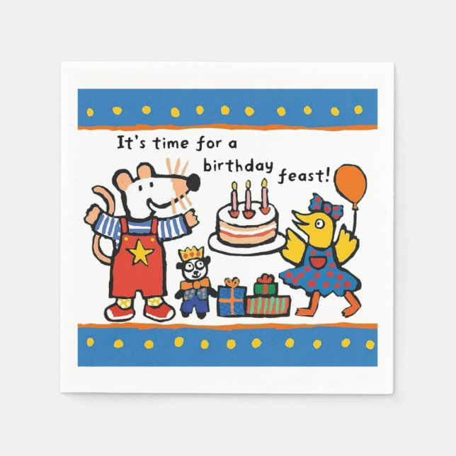 Maisy Birthday Feast Napkins (Front)