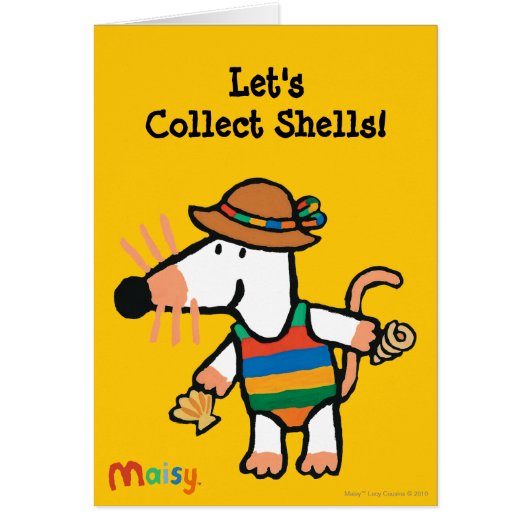 Maisy Collecting Shells At The Beach Cards (Front)