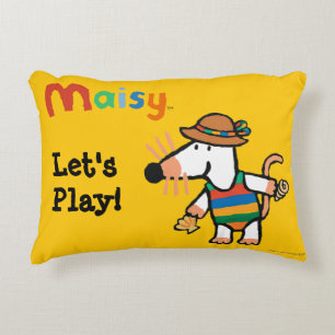 Maisy Collecting Shells At The Beach Decorative Pillow