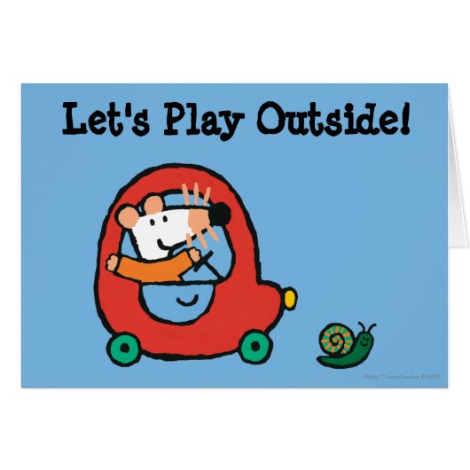 Maisy Drives a Cute Red Car Cards (Front Horizontal)