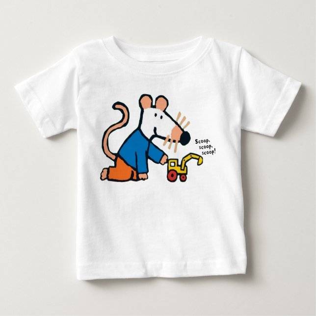 Maisy Excavator Digger Scoop Baby T-Shirt (Front)