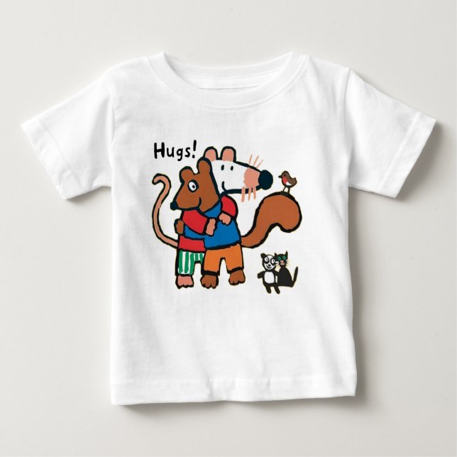 Maisy give Cyril a Hug Baby T-Shirt (Front)