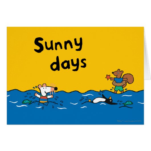 Maisy Goes Swimming at the Beach Cards (Front Horizontal)