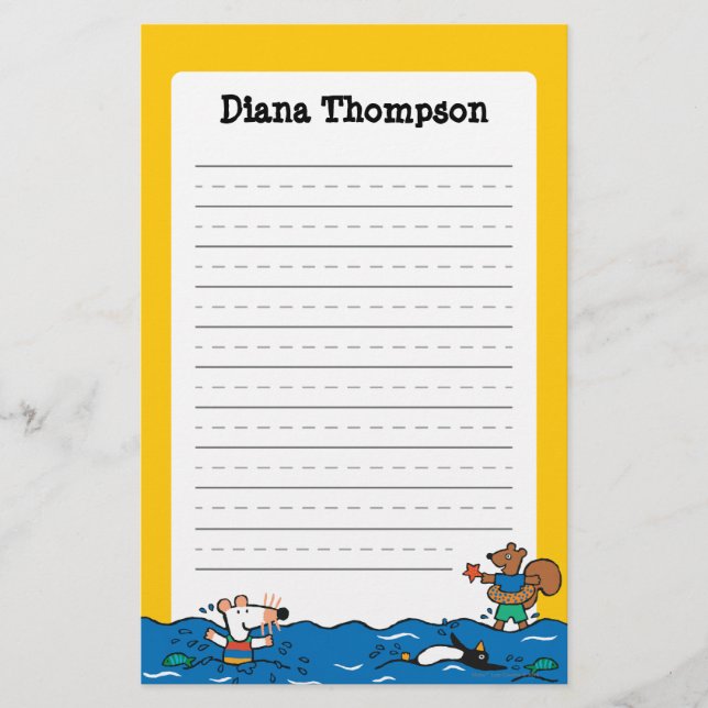 Maisy Goes Swimming at the Beach Stationery (Front)