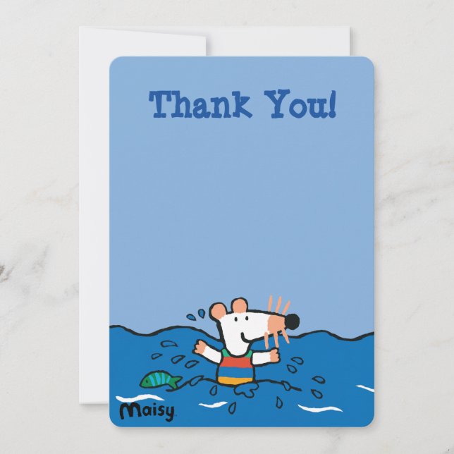 Maisy Goes Swimming Birthday Invitation (Front)