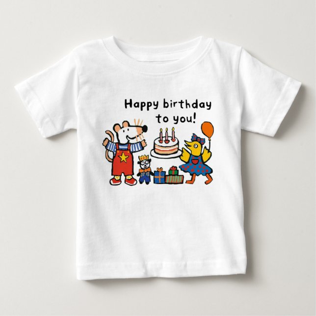 Maisy Happy Birthday  Baby T-Shirt (Front)