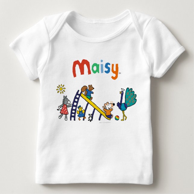 Maisy on the Playground with Friends Baby T-Shirt (Front)