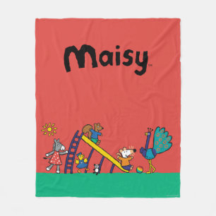 Maisy on the Playground with Friends Fleece Blanket
