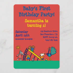 Maisy on the Playground with Friends Invitation