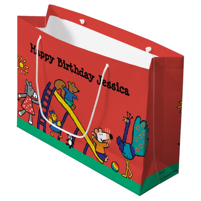 Maisy on the Playground with Friends Large Gift Bag (Front Angled)