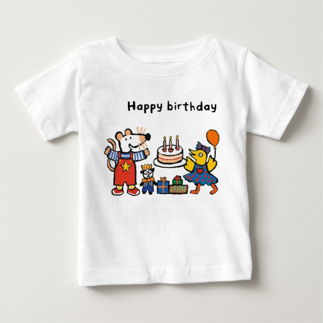 Maisy Personalized Birthday Baby T-Shirt (Front)
