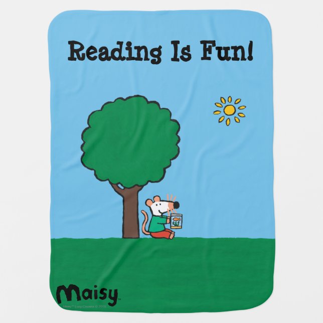 Maisy Reads Her Library Book Outside Baby Blanket (Front)