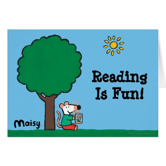 Maisy Reads Her Library Book Outside Cards (Front Horizontal)