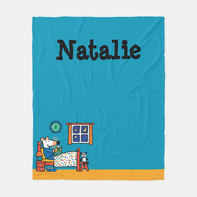 Maisy Ready for Bed Blue Pajamas Fleece Blanket (Front)