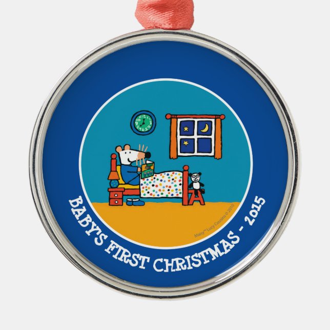 Maisy Ready for Bed Blue Pajamas Metal Ornament (Front)