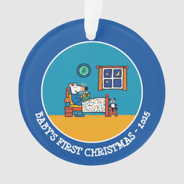 Maisy Ready for Bed Blue Pajamas Ornament (Front)