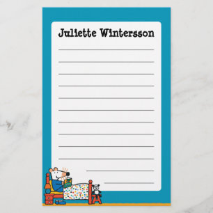 Maisy Ready for Bed Blue Pajamas Stationery