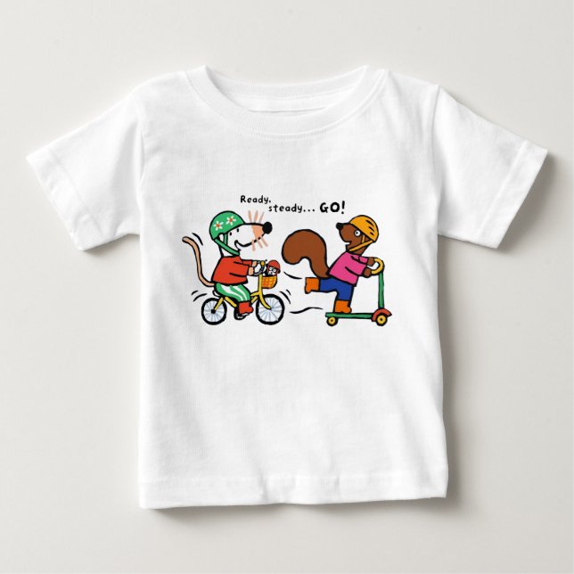 Maisy Rides a Bike Baby T-Shirt (Front)