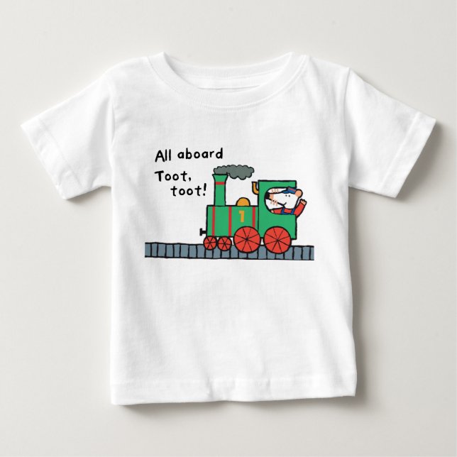 Maisy rides a Train  Baby T-Shirt (Front)