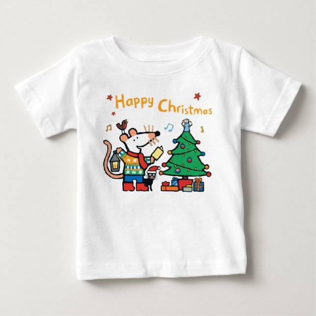 Maisy sings Happy Christmas Baby T-Shirt (Front)