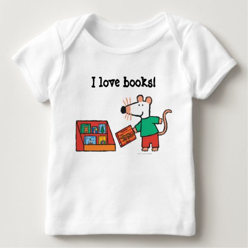 Maisy with Library Books Baby T_Shirt