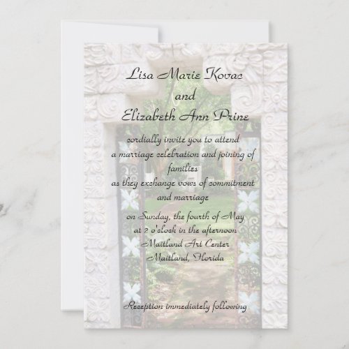 Maitland Art Center Commitment Ceremony Personalized Invitations