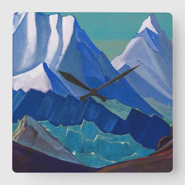 Maitreya, 1932 by Nicholas Roerich Square Wall Clock (Front)