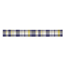 Maize and Blue Plaid Ribbon