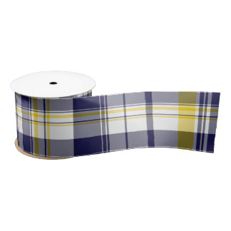 Maize and Blue Plaid Ribbon