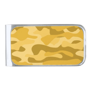 Maize Monocolor Camo Silver Finish Money Clip