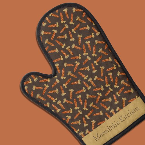 Maize or Indian Corn Fall Themed Oven Mitt