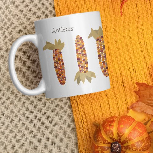 Maize or Indian Corn Fall Themed Personalized Coffee Mug