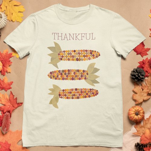 Maize or Indian Corn Fall Themed T_Shirt